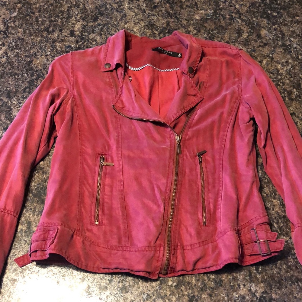 Red cargo jacket